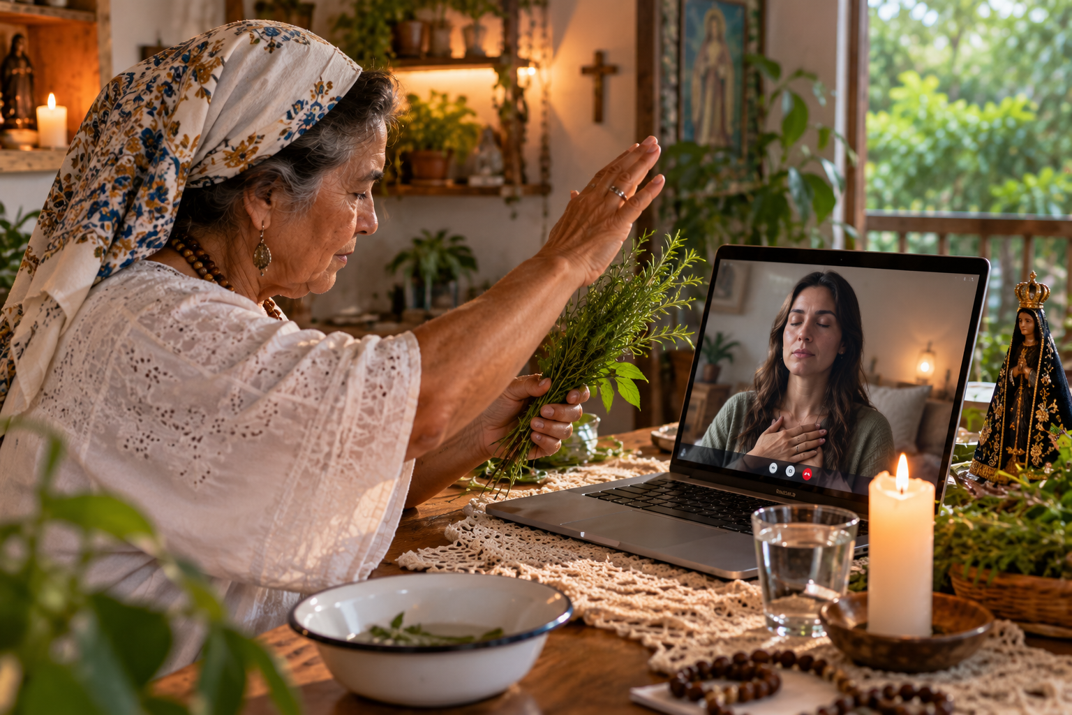 Imagem do atendimento Benzimento – Cura Ancestral e Bênçãos da Sagrada Alquimia do EU SOU